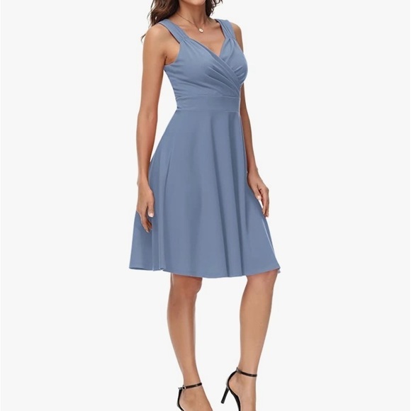 Grace Karin Dresses & Skirts - Grace Karin size M sleeveless wrap V-neck A-line cocktail bridesmaid party dress